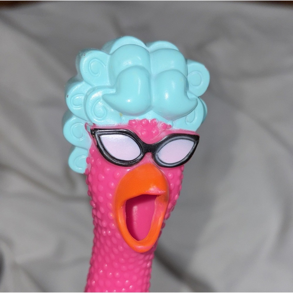 The Grandma Chicken Ja-Ru Squawkin' Chik'N Noise Maker Squeak Squeezable FUNNY